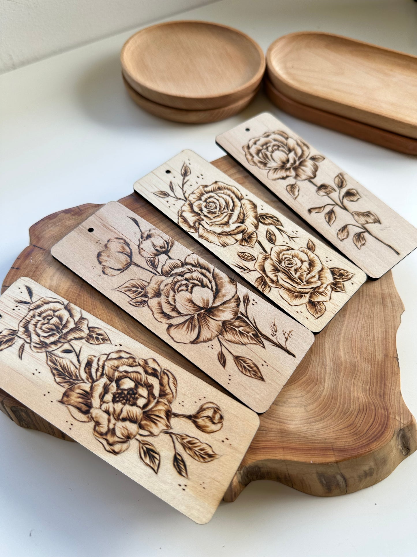 Handmade Wooden Bookmark – Pyrography Art
