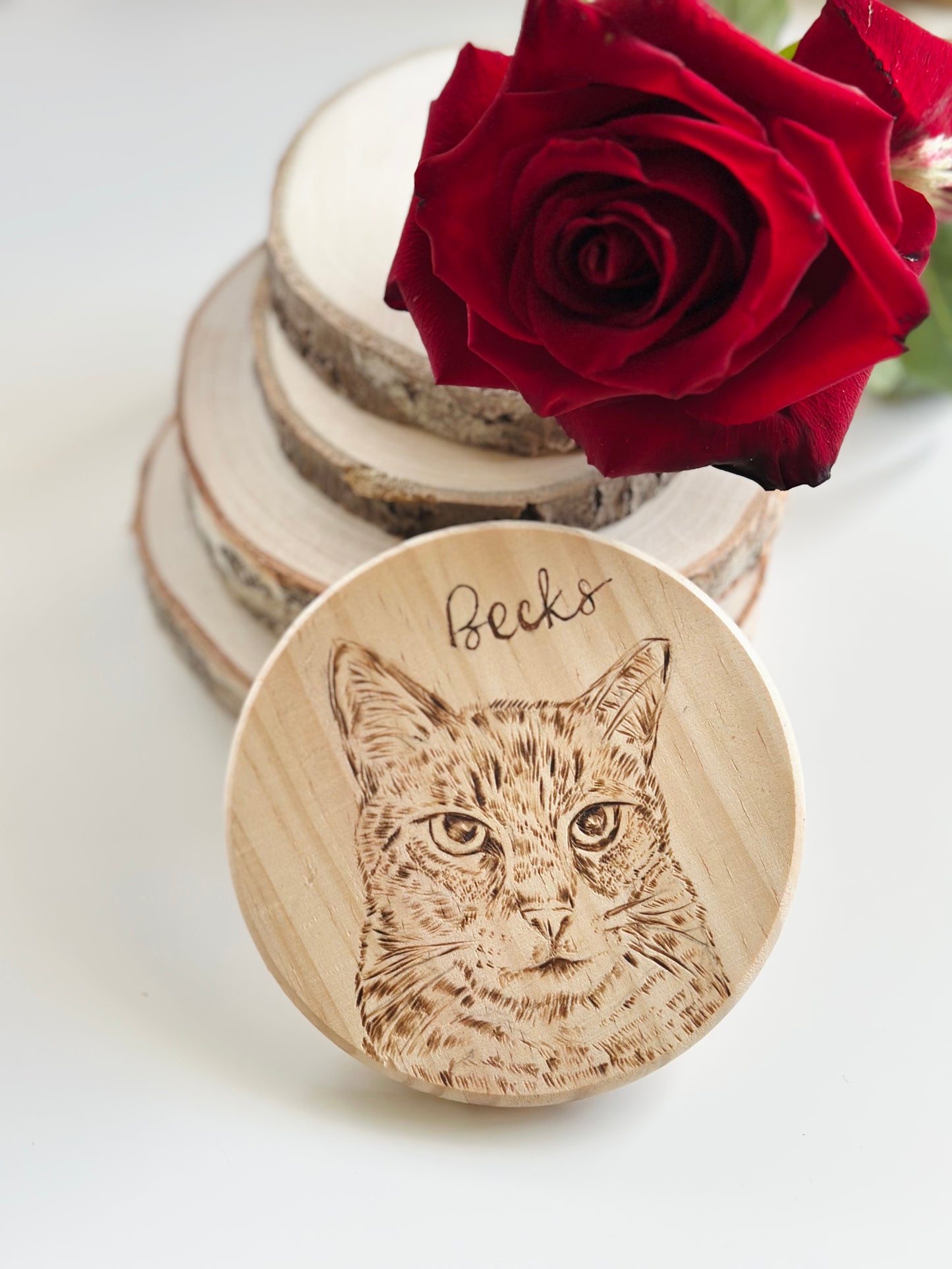 Personalized Wood Coaster (Handmade pyrography not laser engrave)
