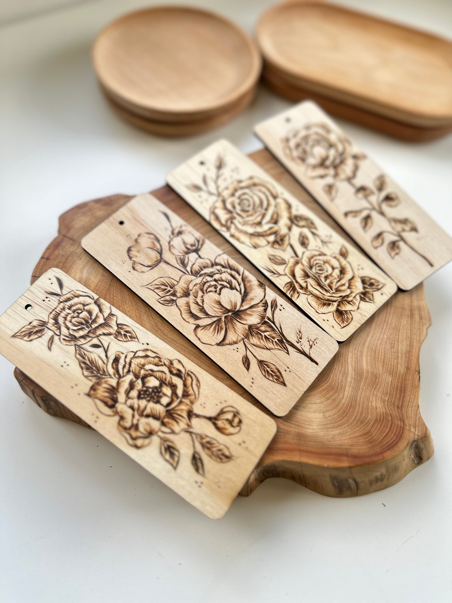 Handmade Wooden Bookmark – Pyrography Art