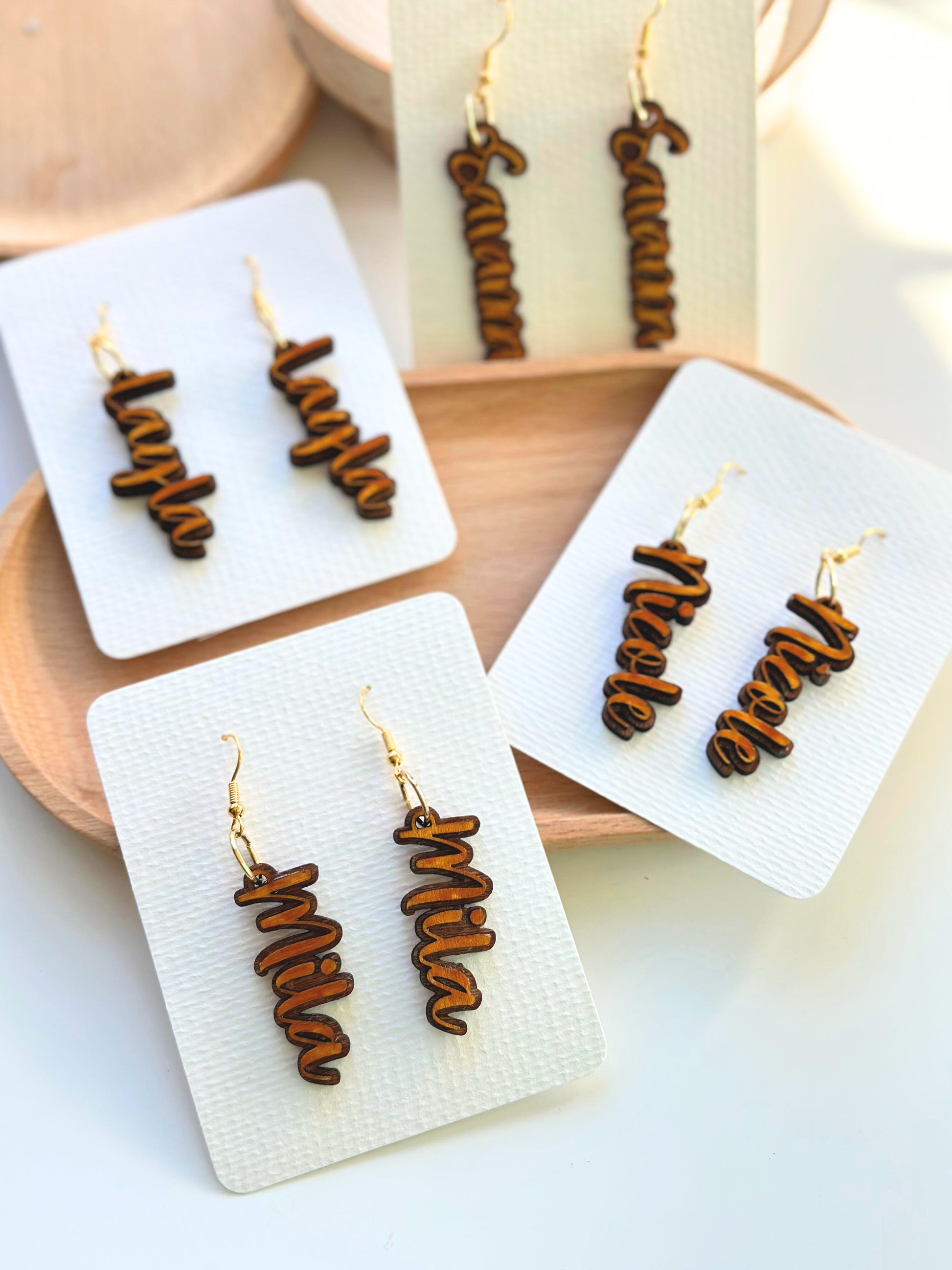 Personalised earrings Dangle