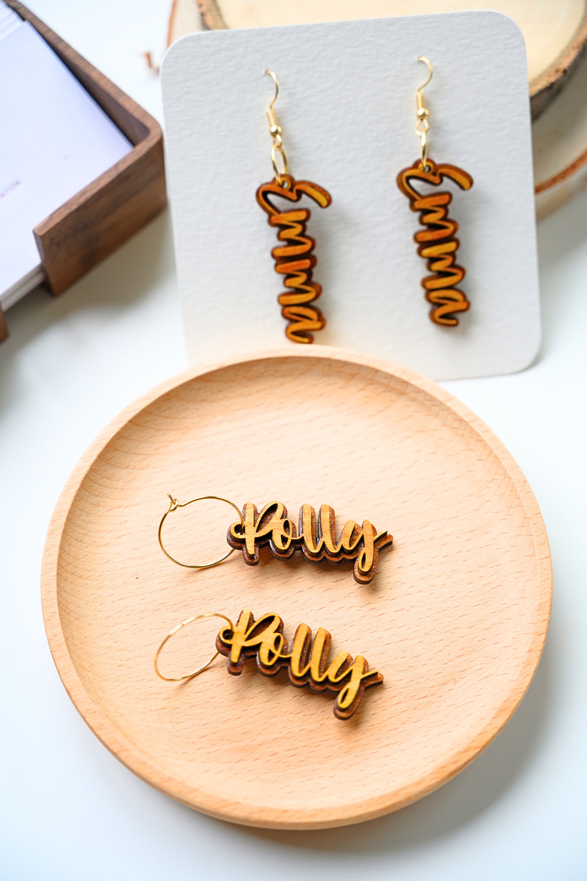 Personalised earrings Hoop