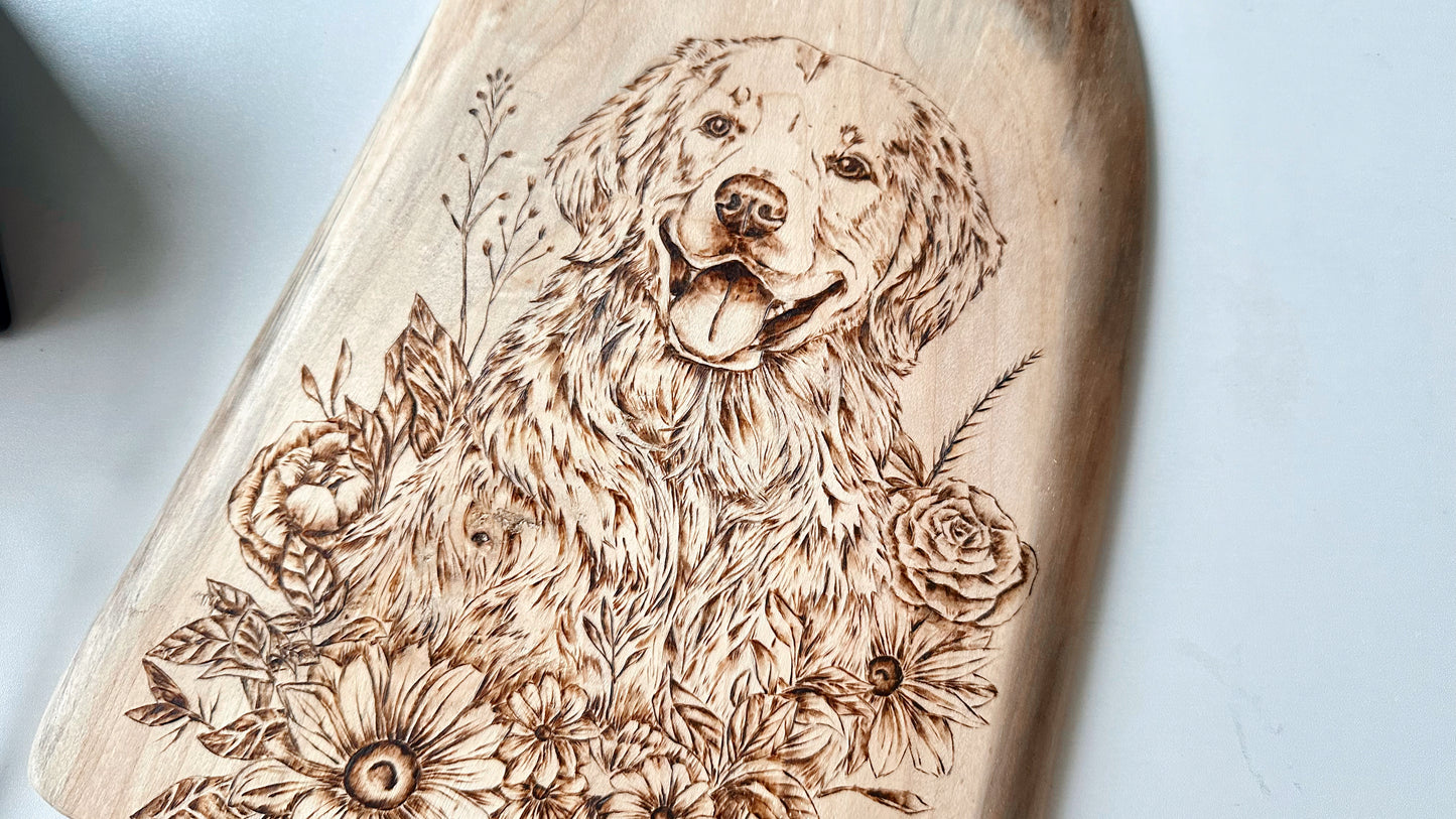 Customized Pet Portrait Pyrograpghy Artwork