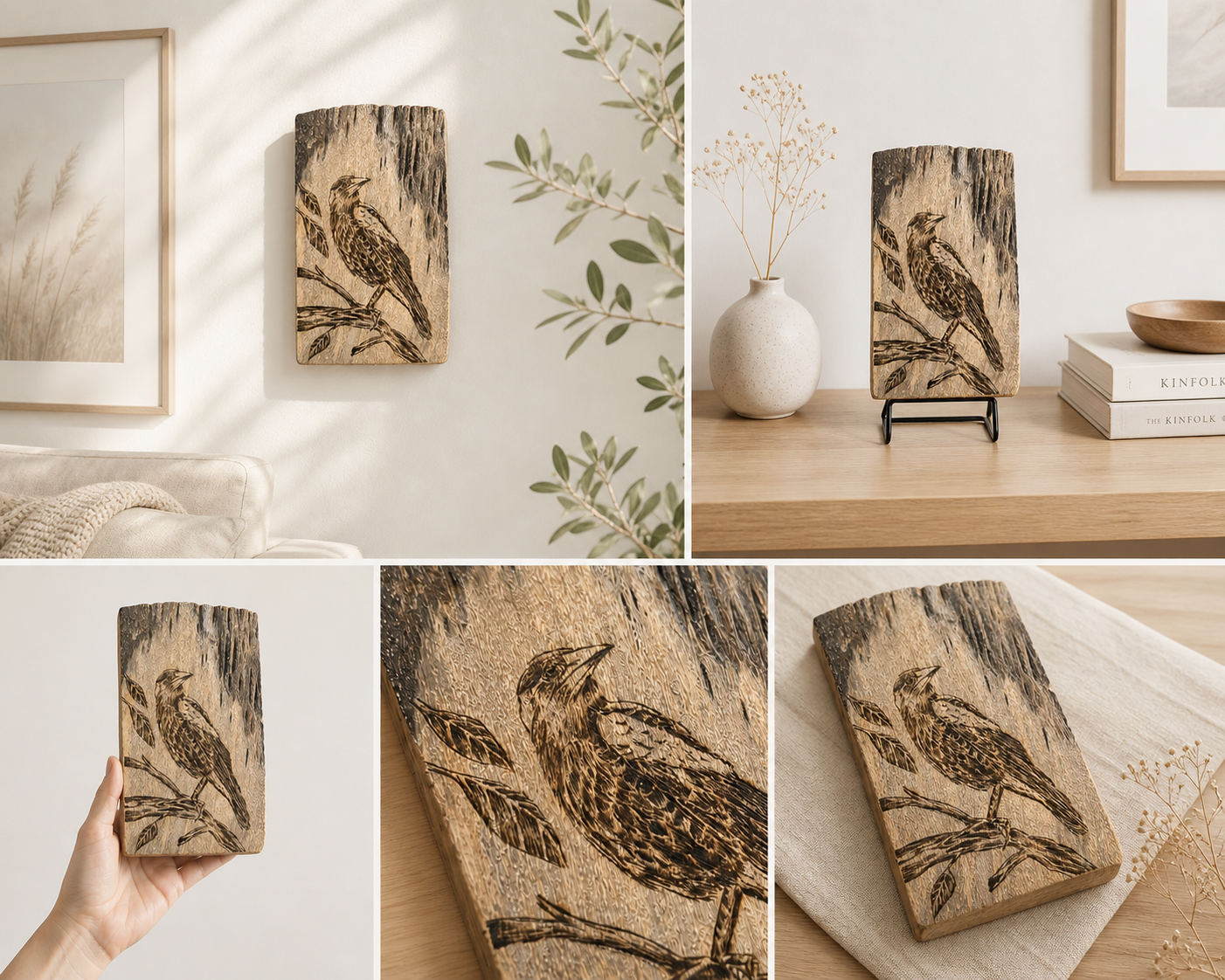 Stillness in the Rain - Pyrography Fine Art