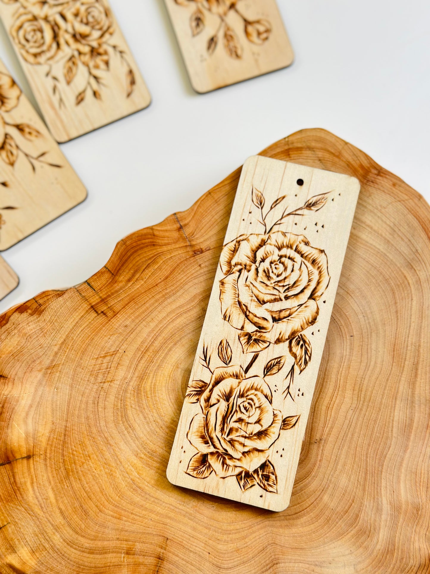 Handmade Wooden Bookmark –  Pyrography Art