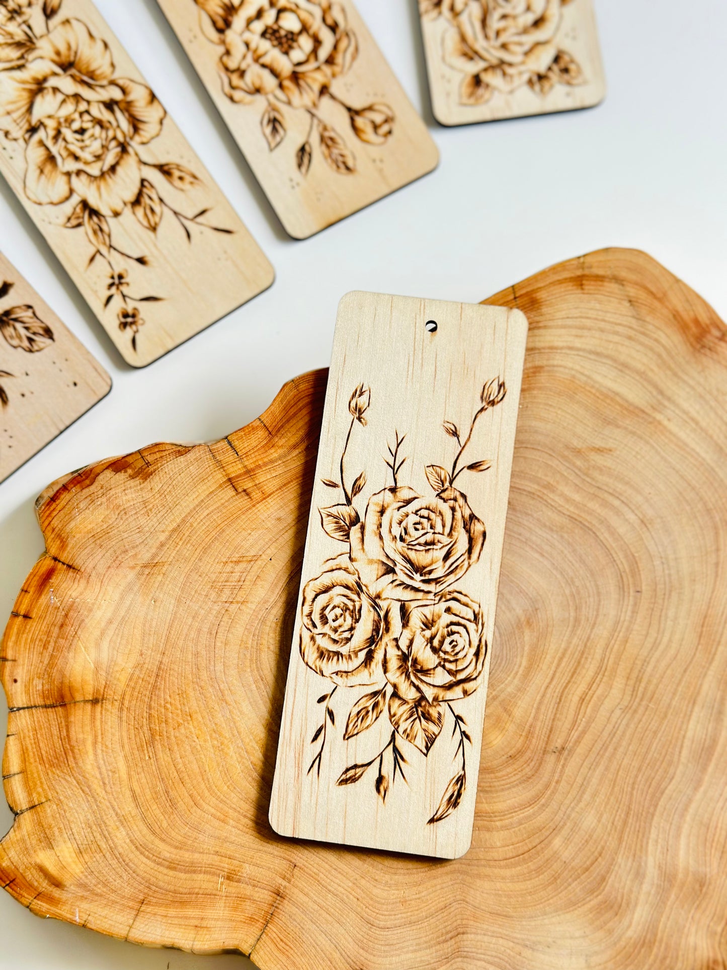 Handmade Wooden Bookmark –  Pyrography Art