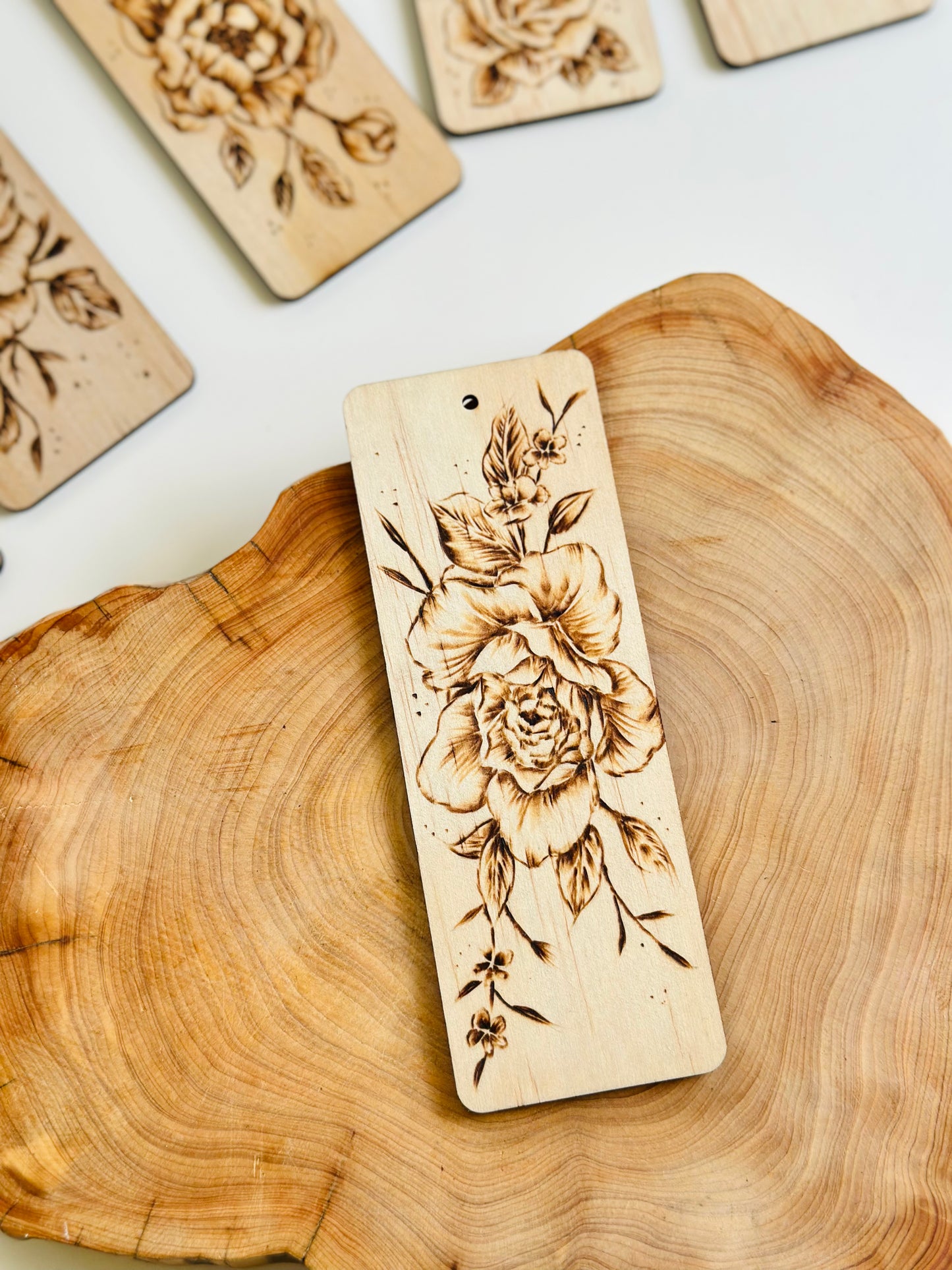 Handmade Wooden Bookmark –  Pyrography Art