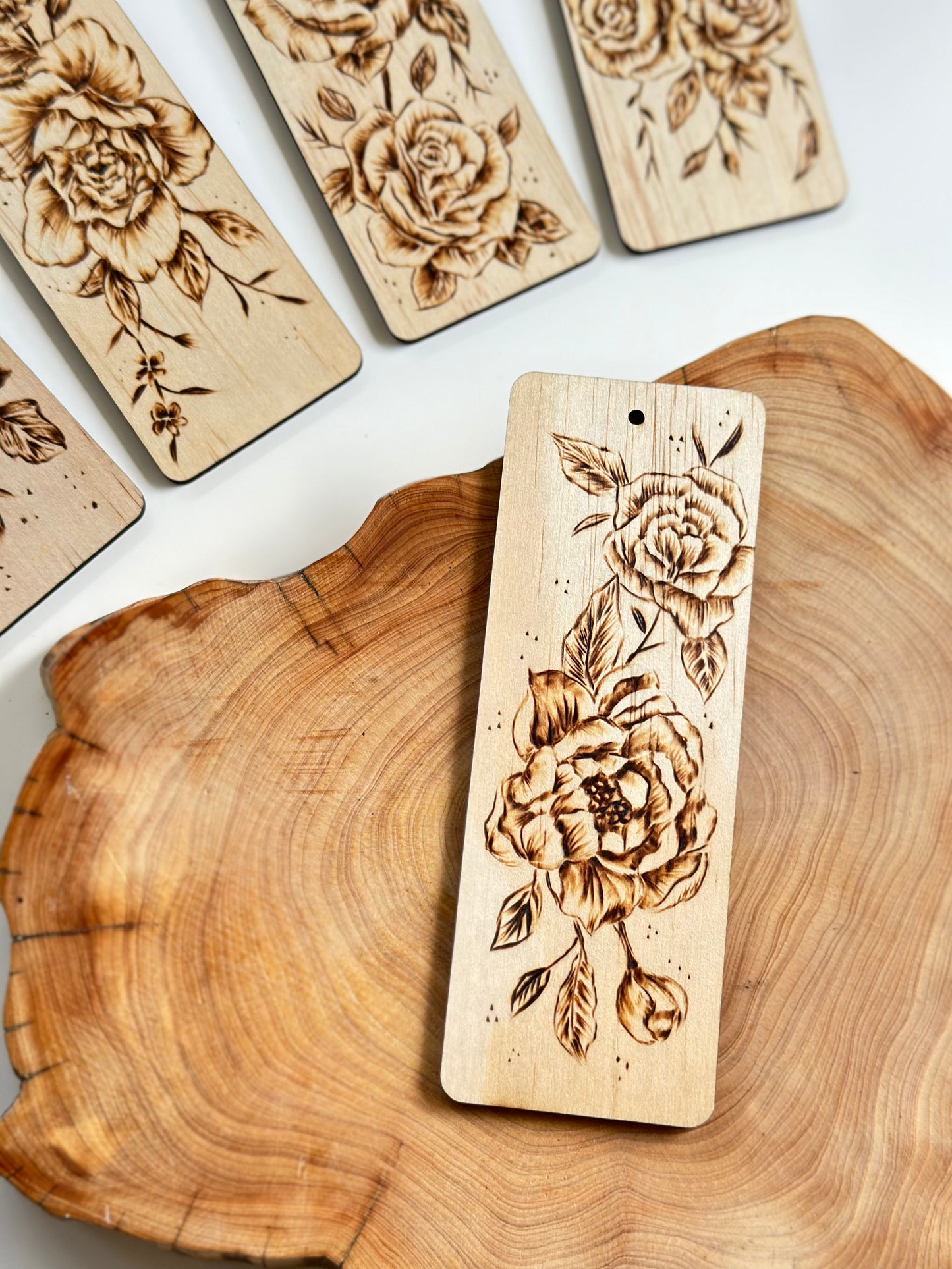 Handmade Wooden Bookmark –  Pyrography Art