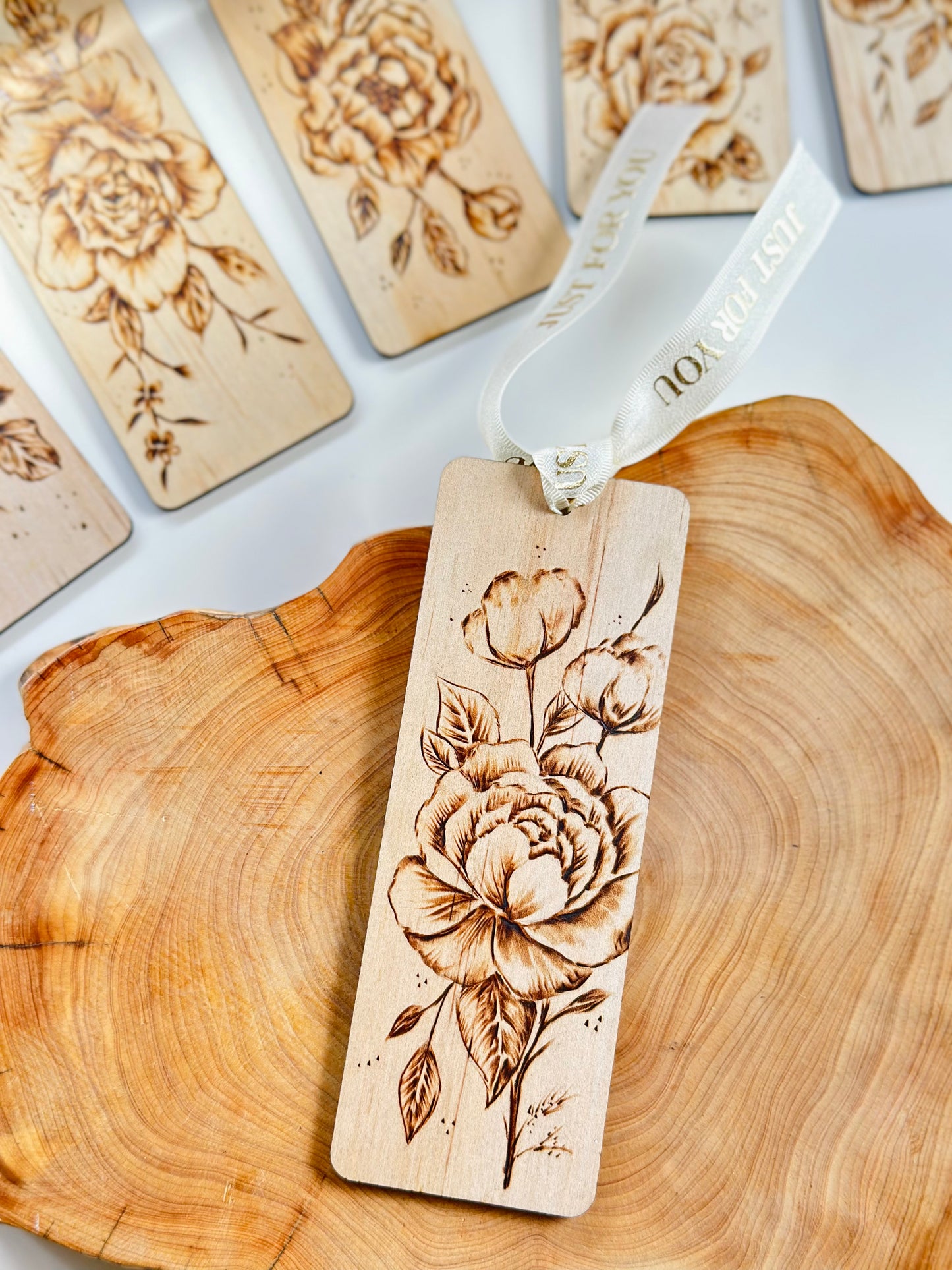Handmade Wooden Bookmark –  Pyrography Art