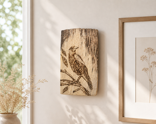 Stillness in the Rain - Pyrography Fine Art