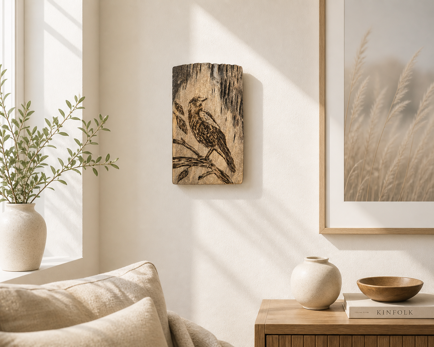 Stillness in the Rain - Pyrography Fine Art